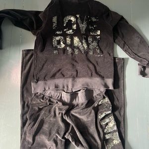 VELORE PINK VICTORIA SECRET HOODIE JOGGING SUIT